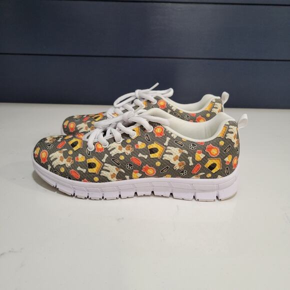 Jack Russell Patterned Sneaker Size 8 - Picture 5 of 9